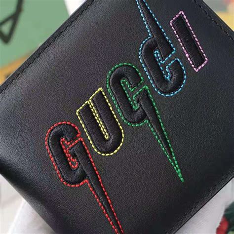 Gucci Wallet With Gucci Blade Embroidery 'Black' 